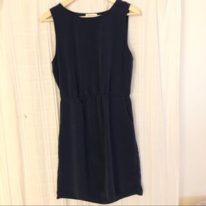 Navy cut out back dress